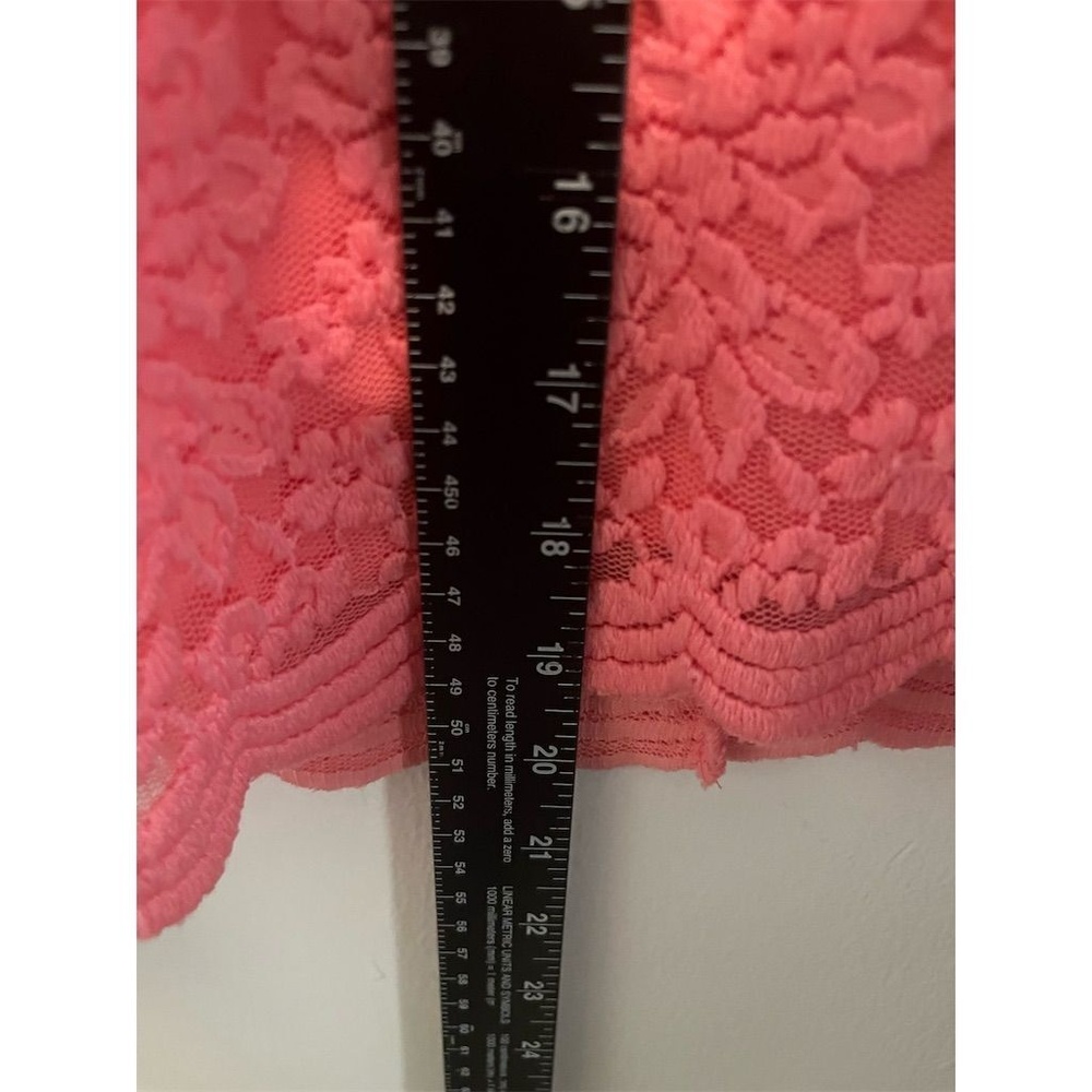 Torrid 1 Women's Coral Lace Floral Mini Pencil Skirt 1x 14-16‎ - Picture 7 of 8
